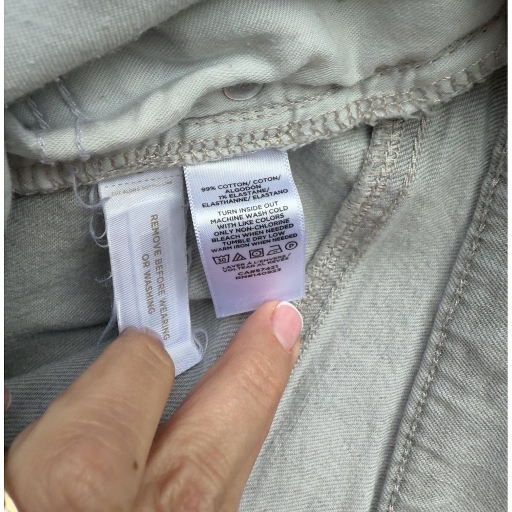 LOFT Jeans Womens High Waist Straight Crop Light Grey Jeans Size 6‎ - Picture 7 of 9